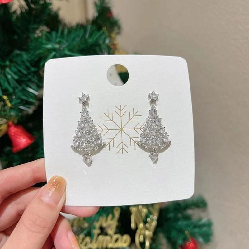 Valenzora | Christmas Sparkle Silver Earrings