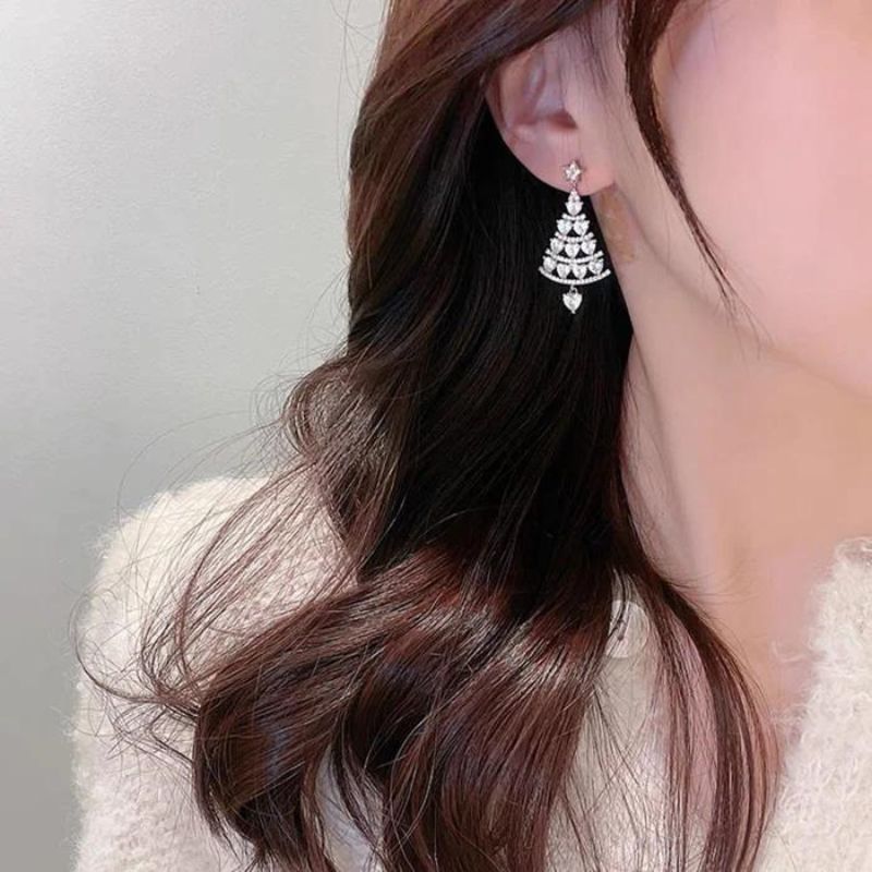 Valenzora | Christmas Sparkle Silver Earrings