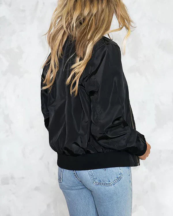 Valenzora - Stylish Classic Bomber Jacket with Pockets - Perfect for Any Occasion