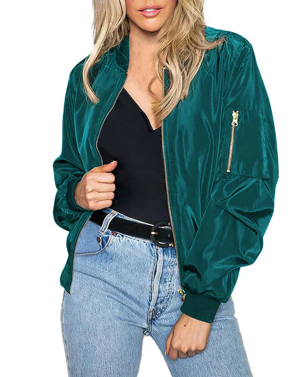 Valenzora - Stylish Classic Bomber Jacket with Pockets - Perfect for Any Occasion
