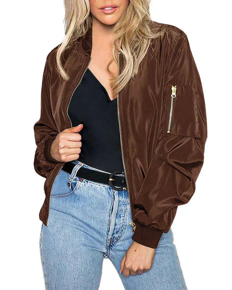 Valenzora | Stylische klassische Bomberjacke mit Taschen
