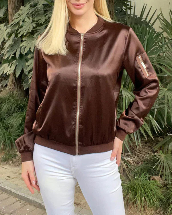 Valenzora - Stylish Classic Bomber Jacket with Pockets - Perfect for Any Occasion