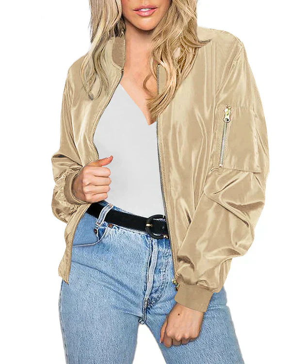 Valenzora - Stylish Classic Bomber Jacket with Pockets - Perfect for Any Occasion
