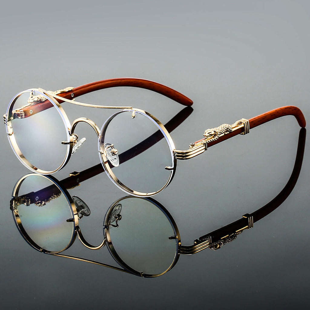Valenzora | Ovale Retro-Sonnenbrille aus Metall