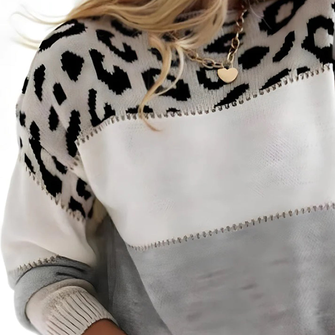 Valenzora | Women's Leopard Print Sweatshirt - Stylish and Comfortable