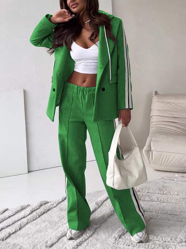 Valenzora | Ord Set Blazer for Women and Wide Jogging Pants Two-Piece Set