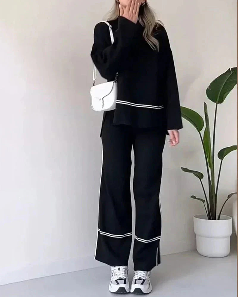 Valenzora | Order Set Two-piece set consisting of oversized women's sweater and wide-leg trousers