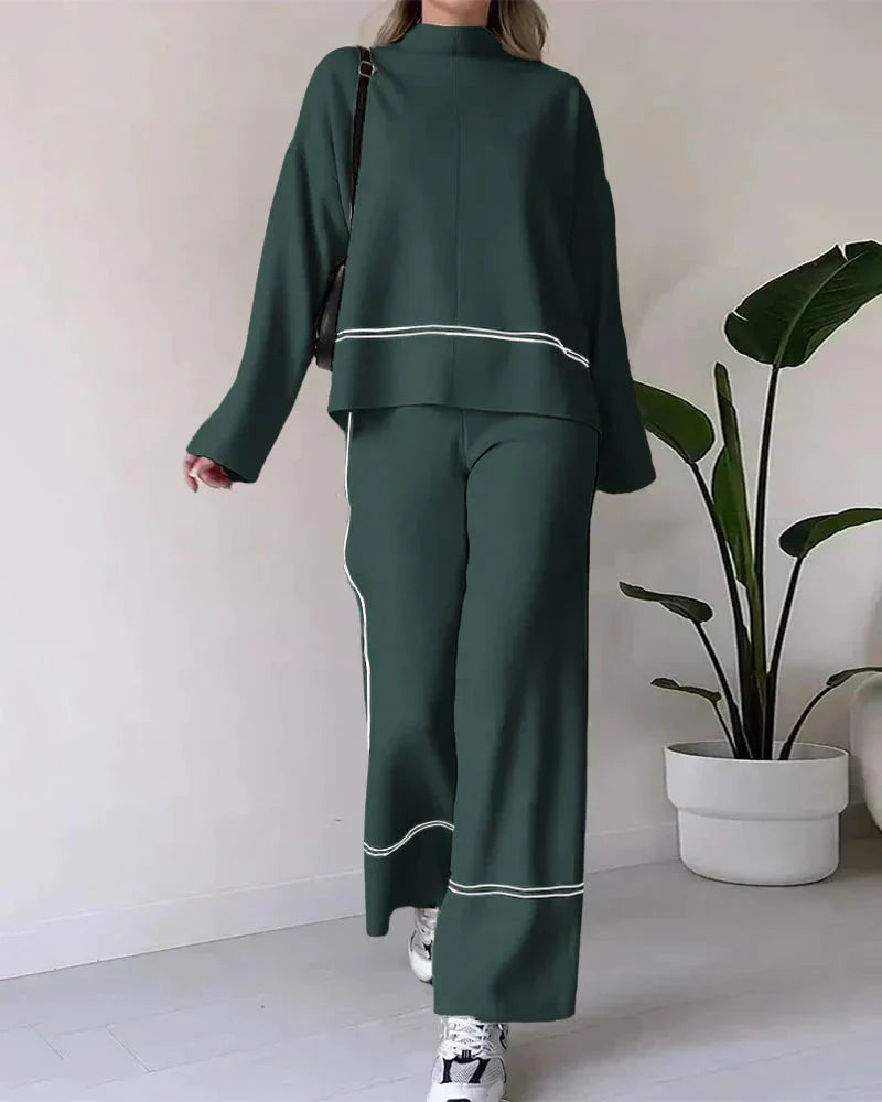 Valenzora | Order Set Two-piece set consisting of oversized women's sweater and wide-leg trousers