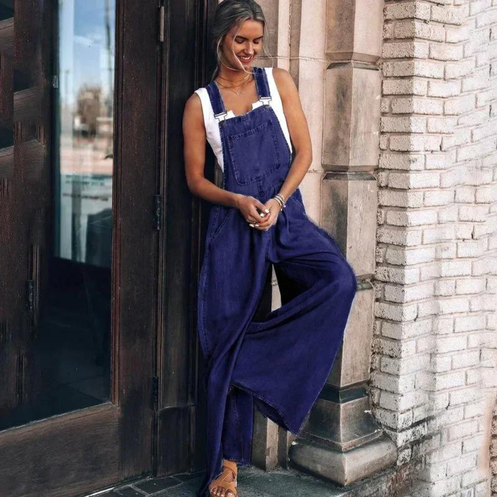 Valenzora | Elegant Adjustable Denim Jumpsuit