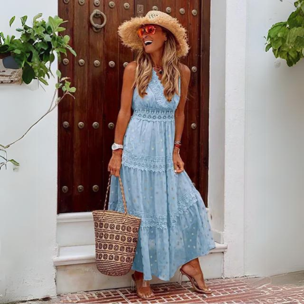 Valenzora | Elegantes Kleid aus besticktem Chiffon