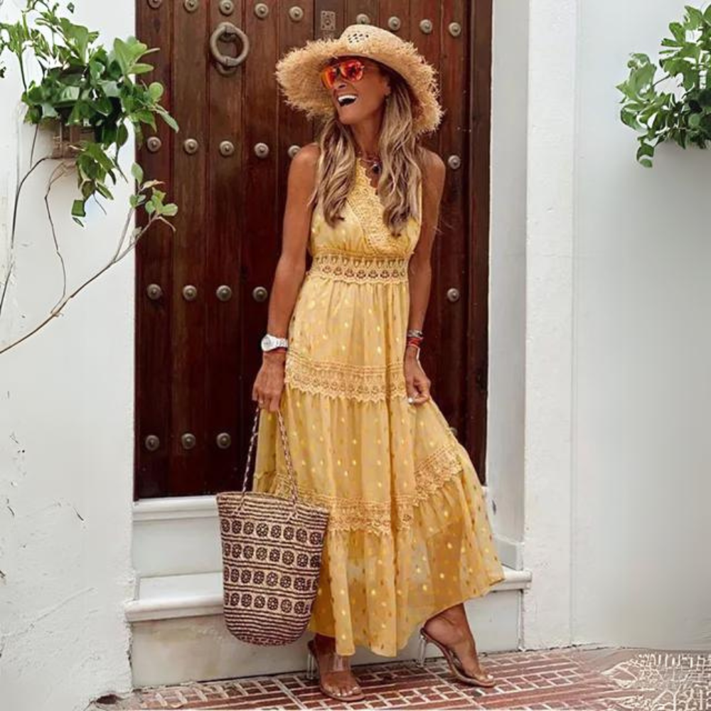 Valenzora | Elegantes Kleid aus besticktem Chiffon