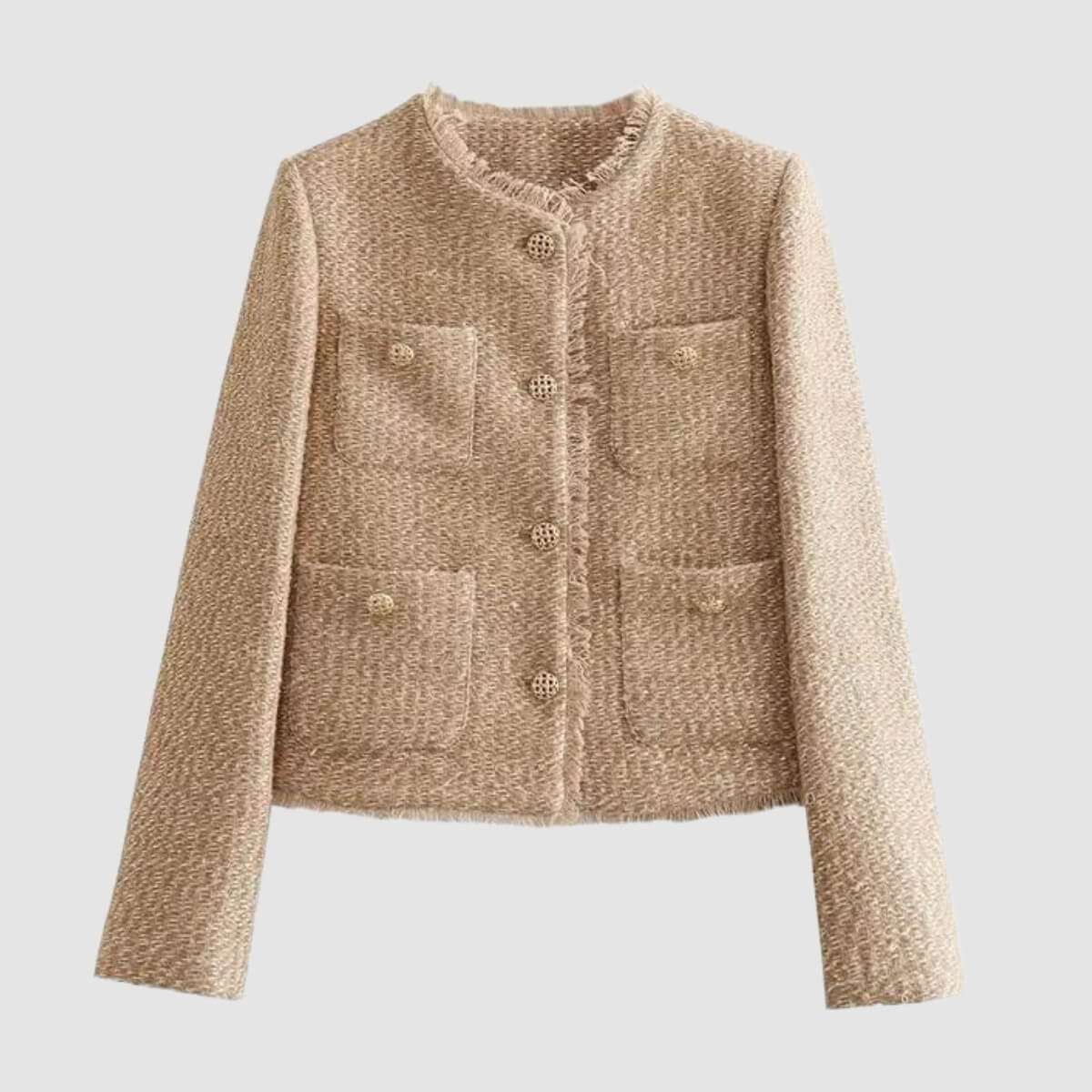 Luxuriöse Tweed-Kurzjacke