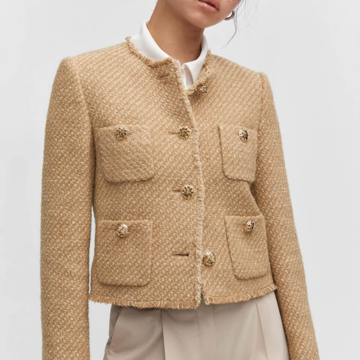 Luxuriöse Tweed-Kurzjacke