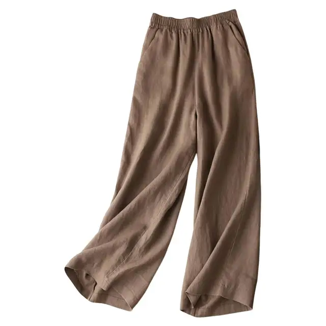 Valenzora | Wide linen cotton trousers