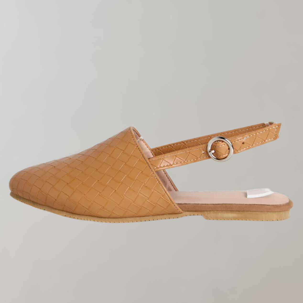 Valenzora - Flat sandal with low heel | Loafer sandal with strap at the back