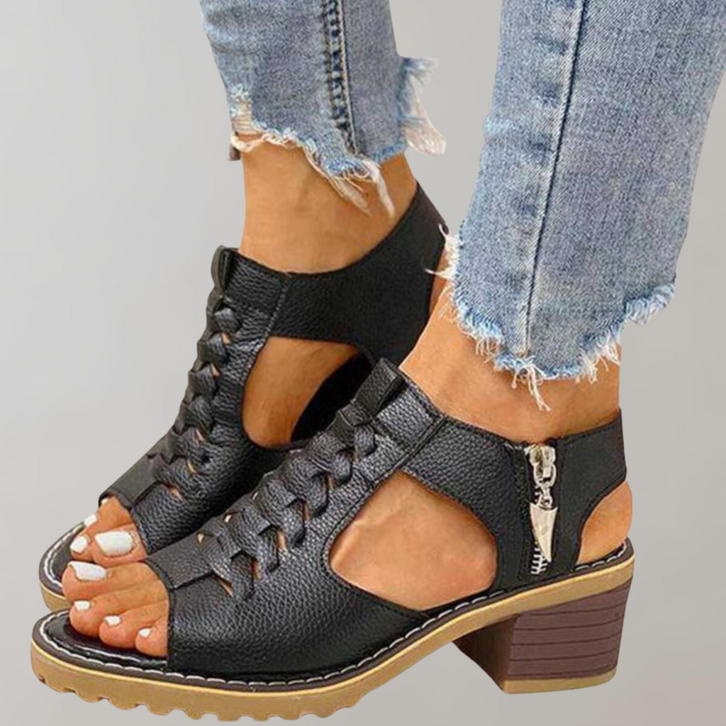 Valenzora - Orthopedic sandals with heels | Comfortable women's sandals with lace design