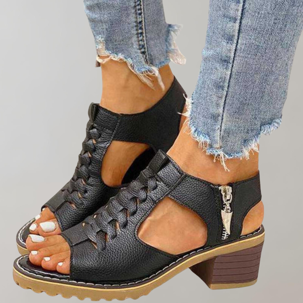 Valenzora - Orthopedic sandals with heels | Comfortable women's sandals with lace design