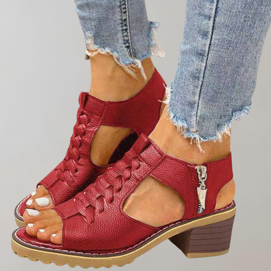 Valenzora - Orthopedic sandals with heels | Comfortable women's sandals with lace design