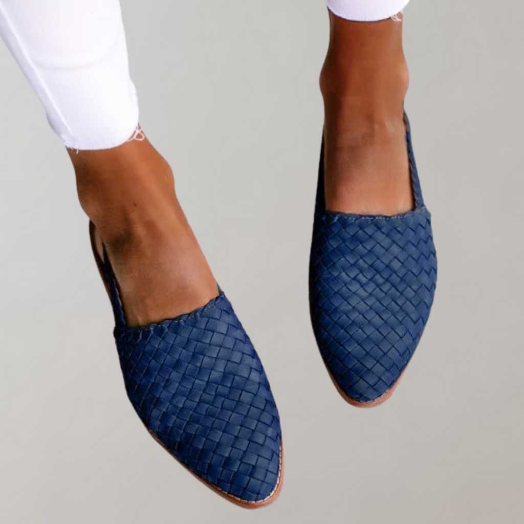 Valenzora – Flache Sandale mit niedrigem Absatz | Slipper-Sandale mit Riemchen an der Ferse