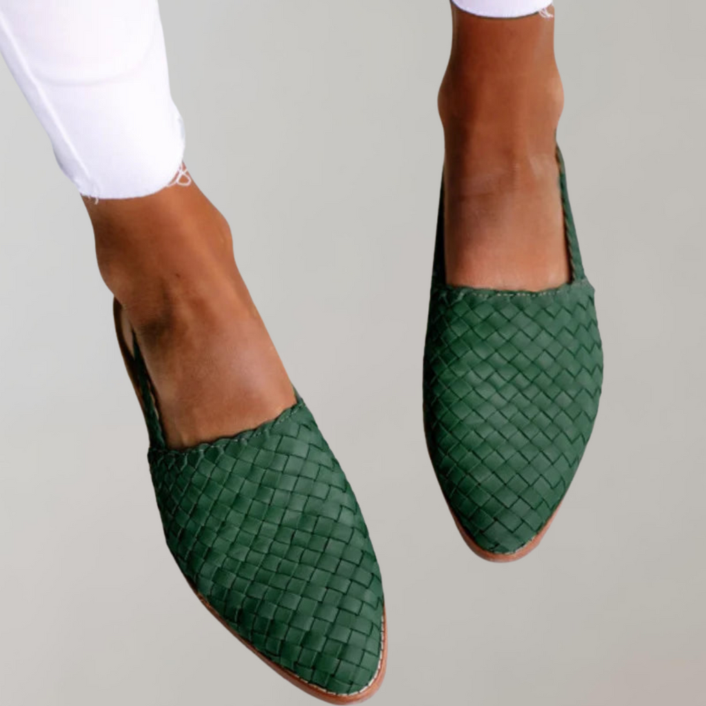 Valenzora – Flache Sandale mit niedrigem Absatz | Slipper-Sandale mit Riemchen an der Ferse