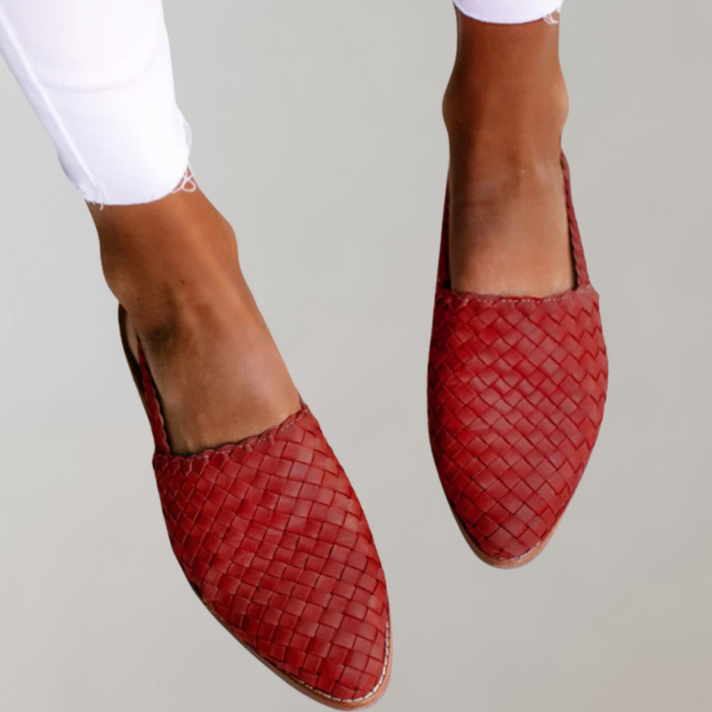 Valenzora – Flache Sandale mit niedrigem Absatz | Slipper-Sandale mit Riemchen an der Ferse