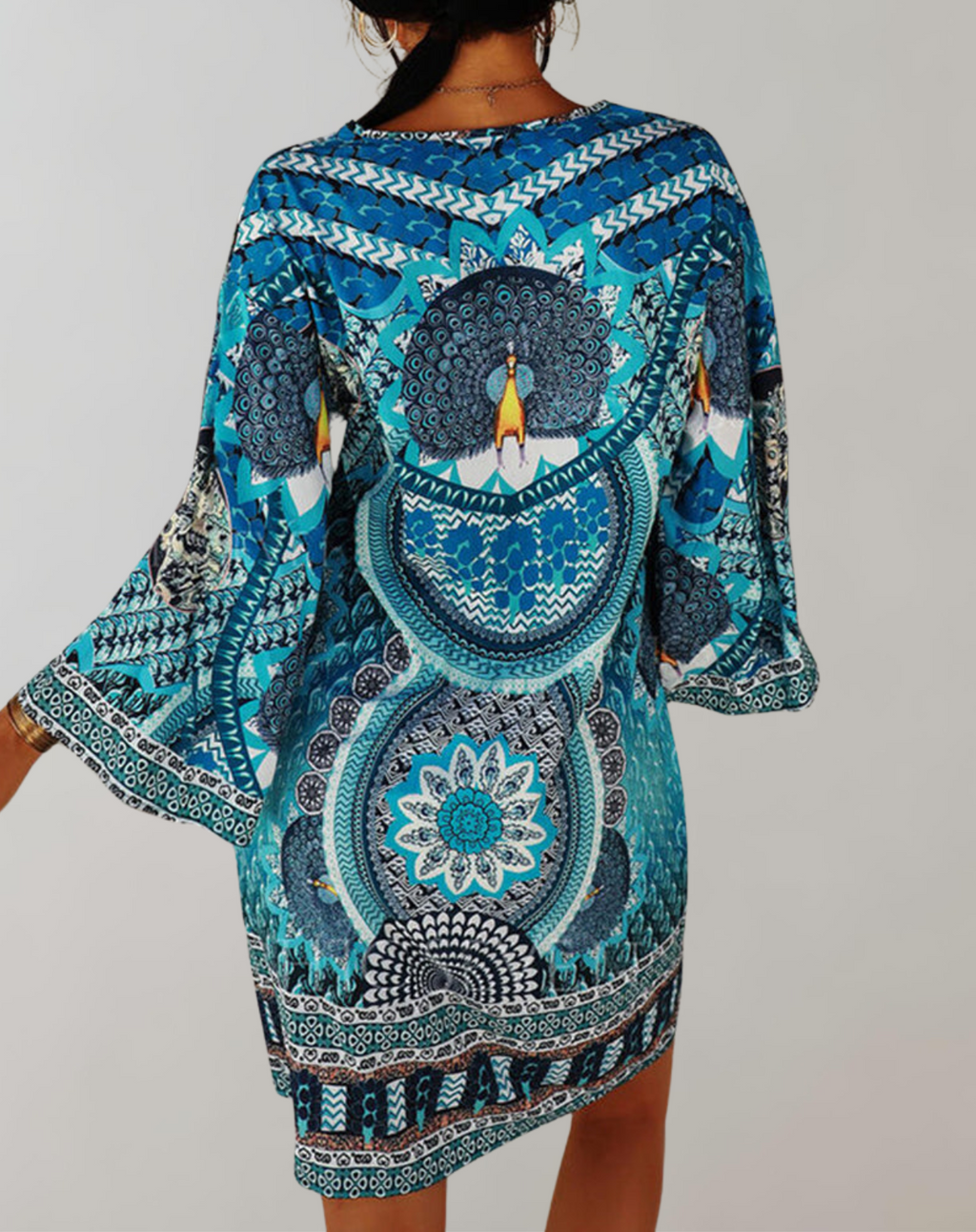 Valenzora - Böhmisches Tunikakleid für Damen | Materialmix, lässiges Kleid