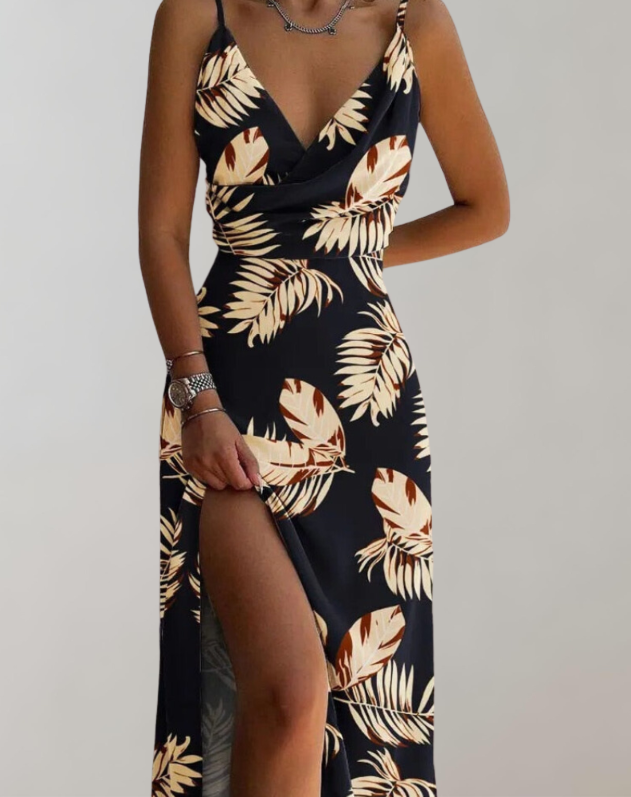 Valenzora - Timeless Evening Dress | Printed Midi Dress | Cocktail Dress for Women