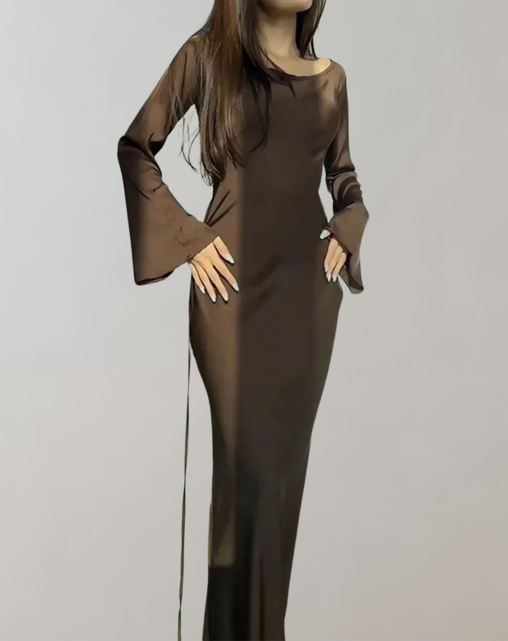 Valenzora - Abendkleid für Damen | Elegantes Abendkleid | Glänzendes, sexy Kleid