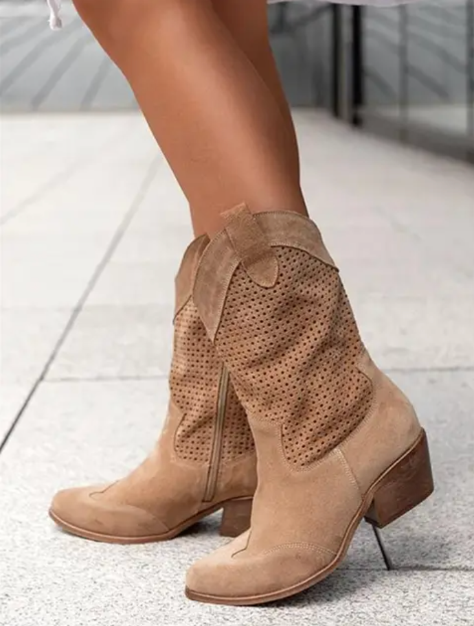 Valenzora | Breathable Low Heel Cowgirl Boots Women's Boots