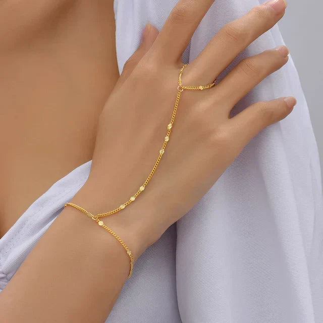 Valenzora | Creative Small Chain Bracelet Finger Rings