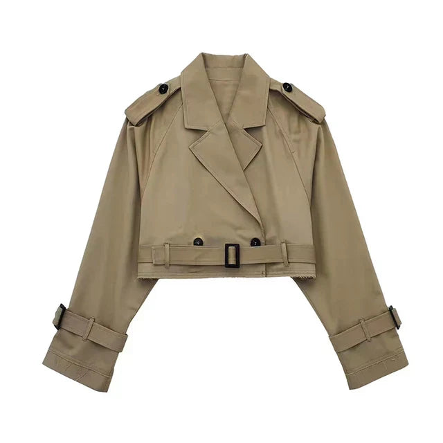 Valenzora - Stylish cropped trench coat
