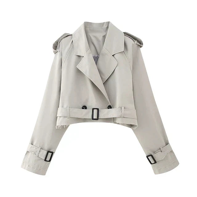 Valenzora - Stylish cropped trench coat