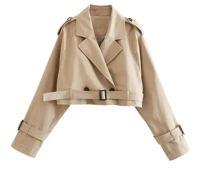 Valenzora - Stylish cropped trench coat