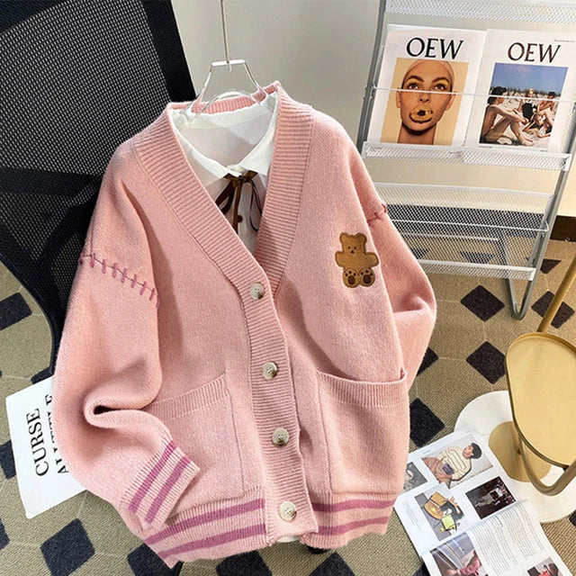 Cardigan with contrasting details