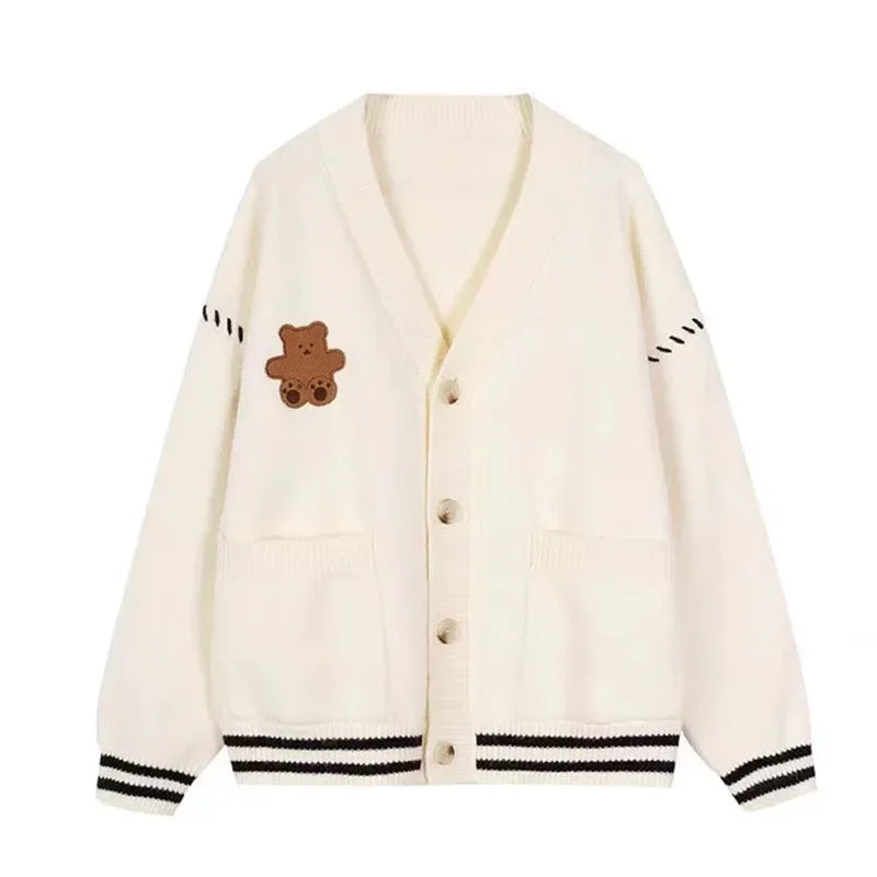 Cardigan with contrasting details
