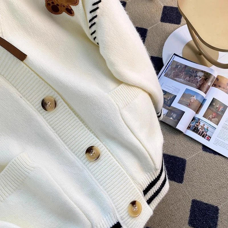 Cardigan with contrasting details