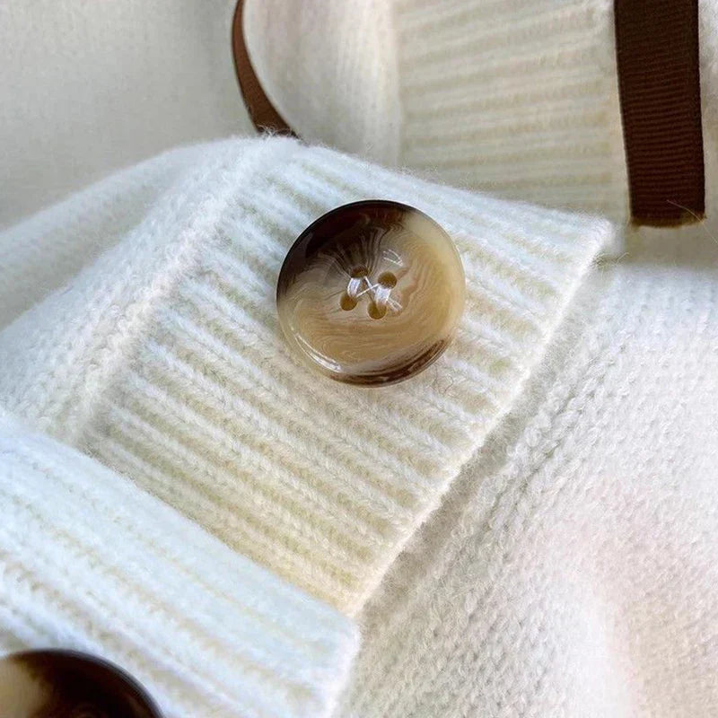 Cardigan with contrasting details