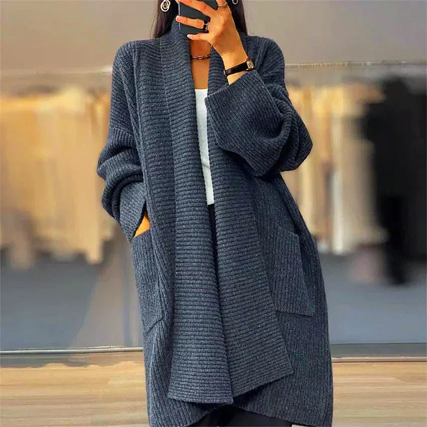 Valenzora | Thickened women's cardigan in solid colors