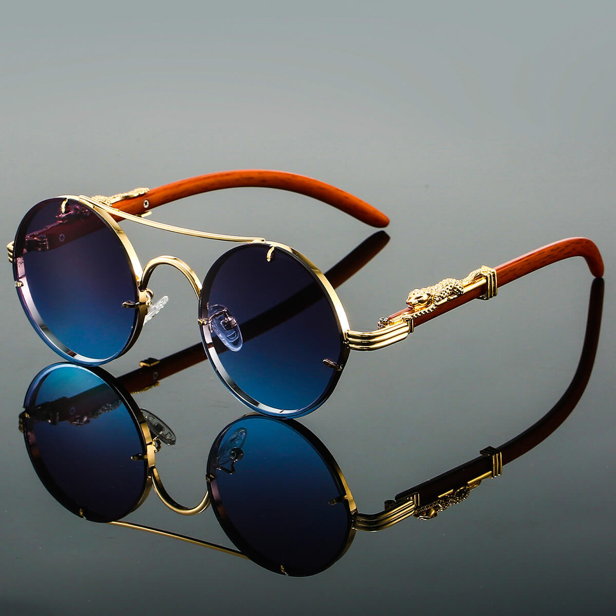Valenzora | Oval Retro Sunglasses Made of Metal