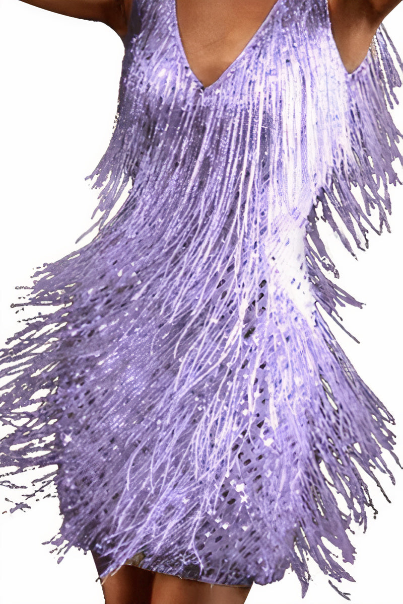 Valenzora | Schimmerndes Quastenkleid