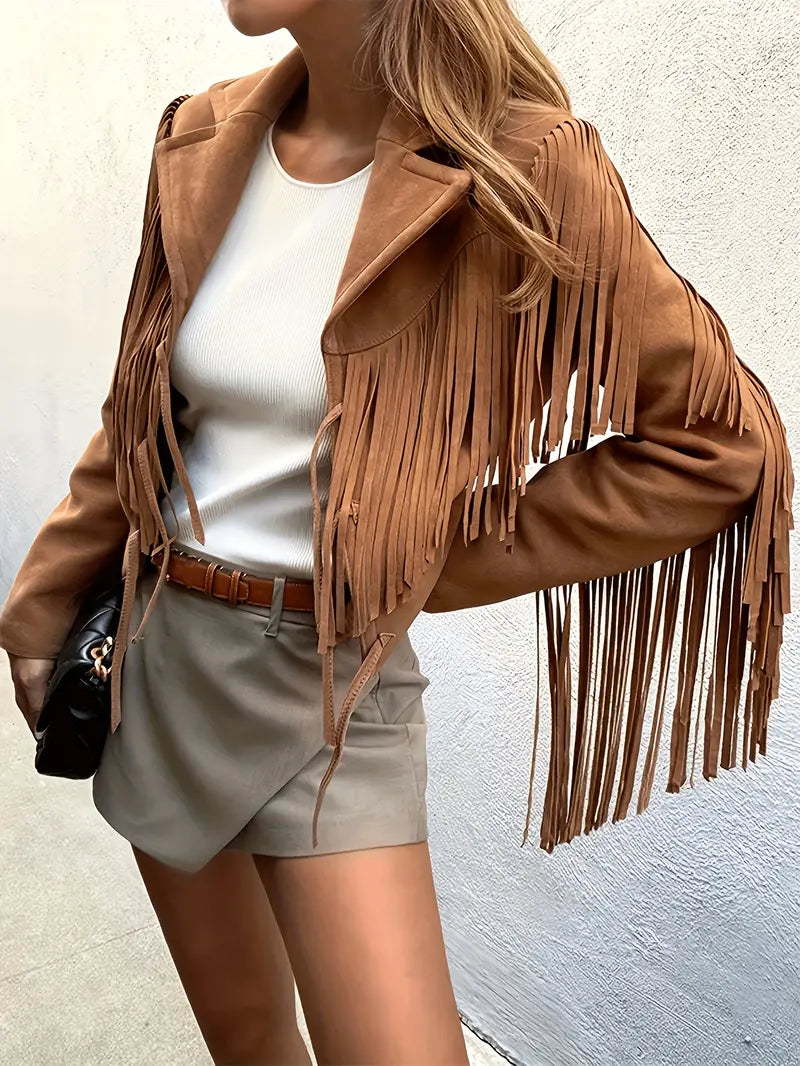 Valenzora | Wildlederjacke mit Fransen
