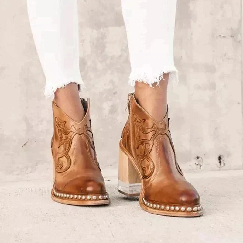 Valenzora Palmer Norwich Embroidered Leather Boots