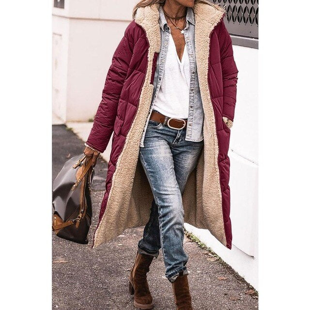 Valenzora - Plush Coat with Long Hood
