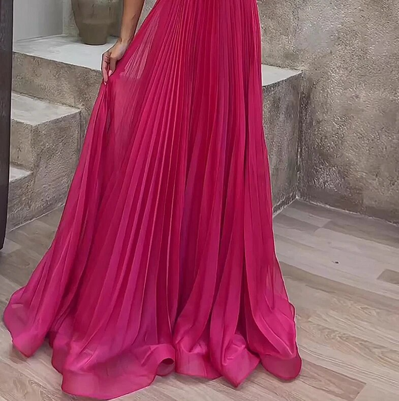 Valenzora | Evening dress with a glossy finish