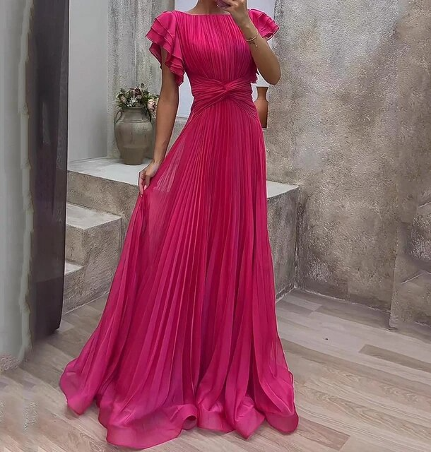Valenzora | Evening dress with a glossy finish