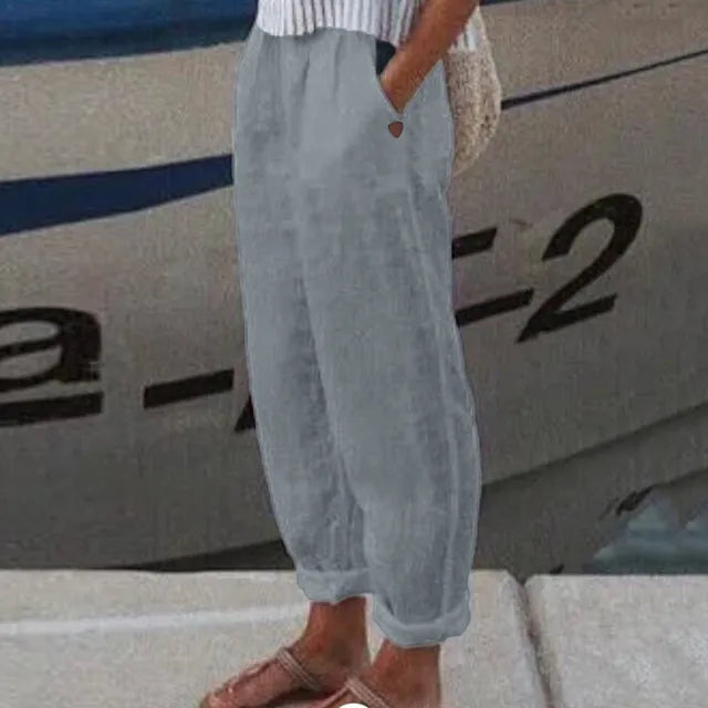 Valenzora | Trousers with Soft Waistband and Side Pockets for Women