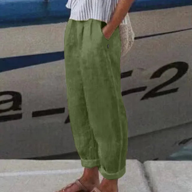 Valenzora | Trousers with Soft Waistband and Side Pockets for Women