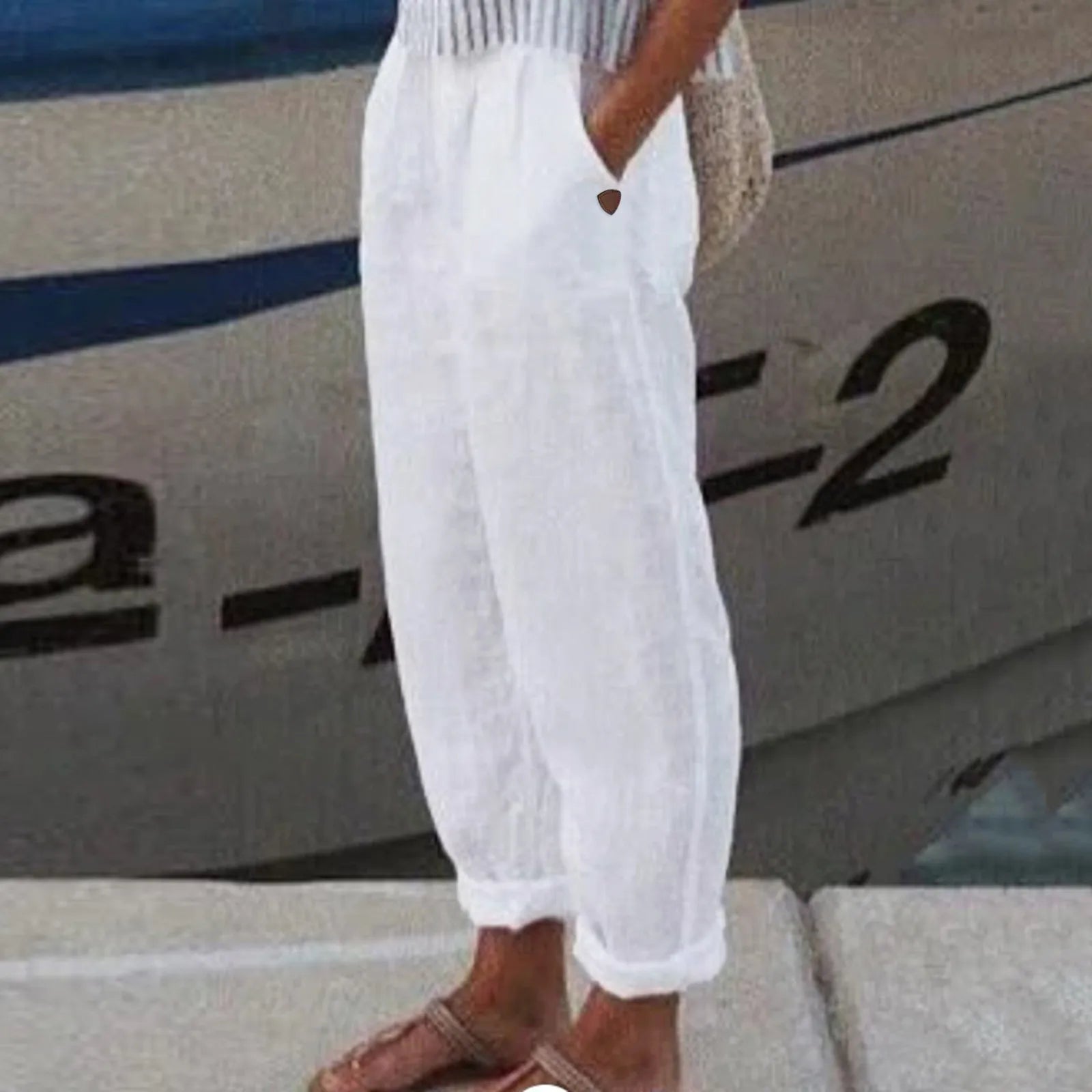 Valenzora | Trousers with Soft Waistband and Side Pockets for Women