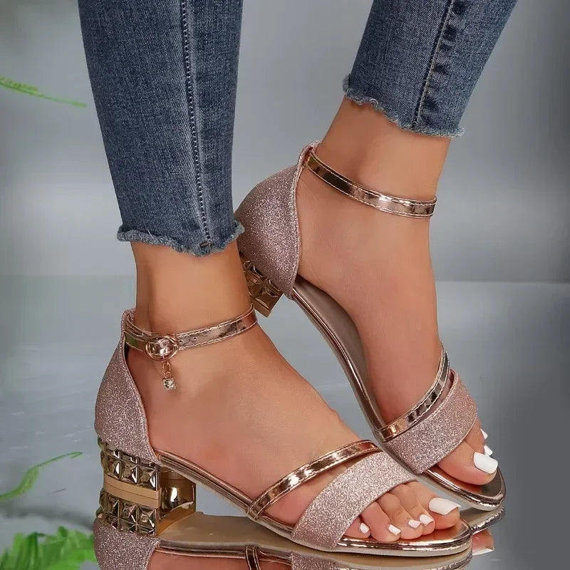 Valenzora | Sandals with sequin embellishments for women