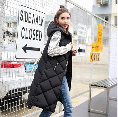Winter Trend: - The new casual sleeveless coat with hood